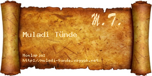 Muladi Tünde névjegykártya